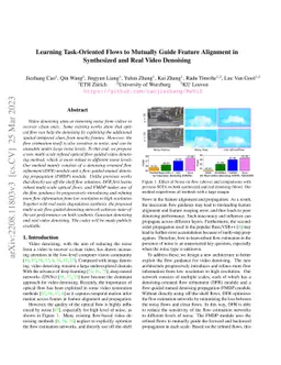 Learning Task-Oriented Flows to Mutually Guide Feature Alignment in
  Synthesized and Real Video Denoising