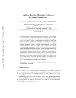 Unbiased Multi-Modality Guidance for Image Inpainting