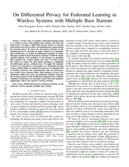 On Differential Privacy for Federated Learning in Wireless Systems with
  Multiple Base Stations