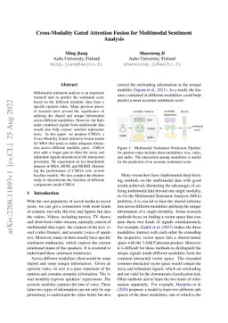 Cross-Modality Gated Attention Fusion for Multimodal Sentiment Analysis