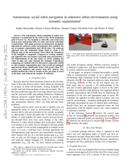 Autonomous social robot navigation in unknown urban environments using
  semantic segmentation