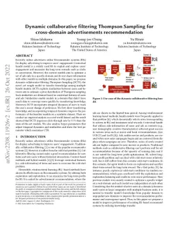 Dynamic collaborative filtering Thompson Sampling for cross-domain
  advertisements recommendation