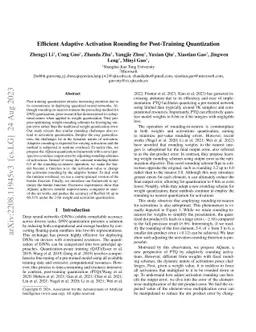 Efficient Adaptive Activation Rounding for Post-Training Quantization