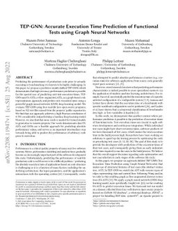 TEP-GNN: Accurate Execution Time Prediction of Functional Tests using
  Graph Neural Networks