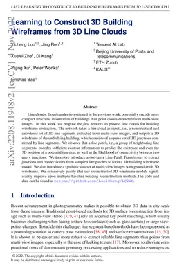 Learning to Construct 3D Building Wireframes from 3D Line Clouds