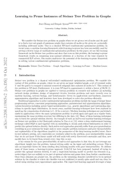 Learning to Prune Instances of Steiner Tree Problem in Graphs