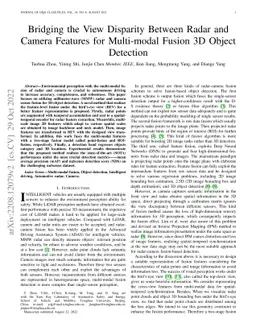 Bridging the View Disparity Between Radar and Camera Features for
  Multi-modal Fusion 3D Object Detection