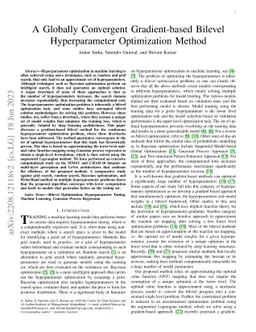 A Globally Convergent Gradient-based Bilevel Hyperparameter Optimization
  Method