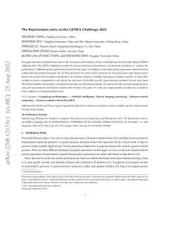 The ReprGesture entry to the GENEA Challenge 2022