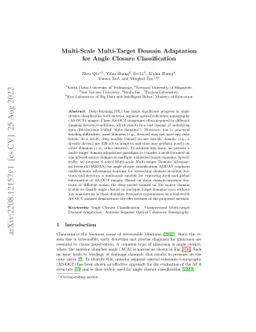 Multi-Scale Multi-Target Domain Adaptation for Angle Closure
  Classification