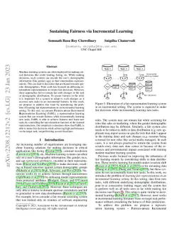 Sustaining Fairness via Incremental Learning
