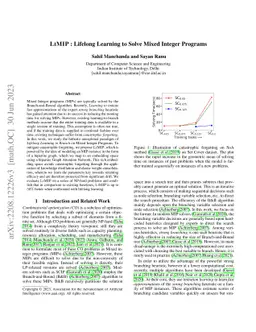 Lifelong Learning for Neural powered Mixed Integer Programming