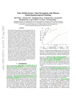 Video Mobile-Former: Video Recognition with Efficient Global
  Spatial-temporal Modeling