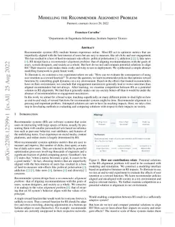 Modelling the Recommender Alignment Problem