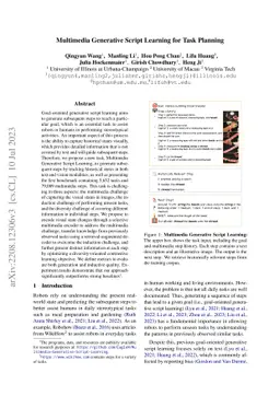 Multimedia Generative Script Learning for Task Planning