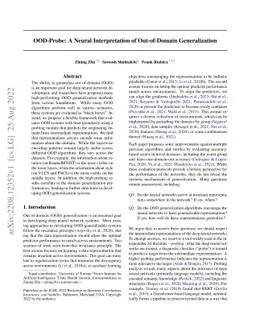 OOD-Probe: A Neural Interpretation of Out-of-Domain Generalization