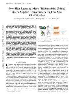 Few-Shot Learning Meets Transformer: Unified Query-Support Transformers
  for Few-Shot Classification