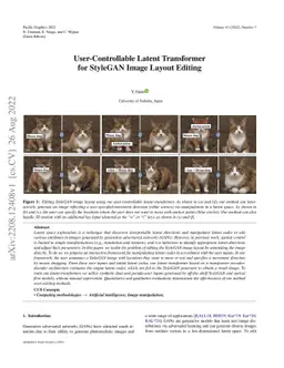 User-Controllable Latent Transformer for StyleGAN Image Layout Editing