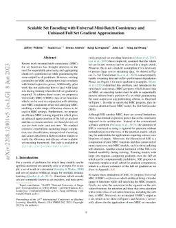 Scalable Set Encoding with Universal Mini-Batch Consistency and Unbiased
  Full Set Gradient Approximation