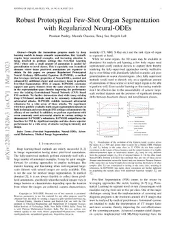 Robust Prototypical Few-Shot Organ Segmentation with Regularized
  Neural-ODEs
