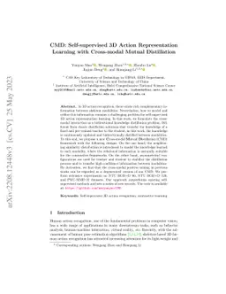 CMD: Self-supervised 3D Action Representation Learning with Cross-modal
  Mutual Distillation