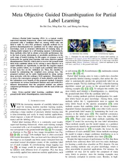 Meta Objective Guided Disambiguation for Partial Label Learning