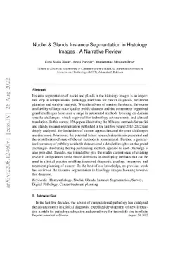 Nuclei & Glands Instance Segmentation in Histology Images: A Narrative
  Review