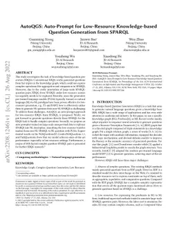 AutoQGS: Auto-Prompt for Low-Resource Knowledge-based Question
  Generation from SPARQL