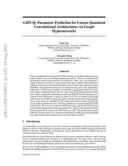 GHN-Q: Parameter Prediction for Unseen Quantized Convolutional
  Architectures via Graph Hypernetworks