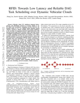 RFID: Towards Low Latency and Reliable DAG Task Scheduling over Dynamic
  Vehicular Clouds