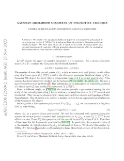 Gaussian likelihood geometry of projective varieties