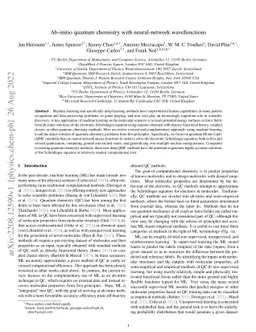 Ab-initio quantum chemistry with neural-network wavefunctions