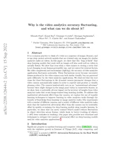 Why is the video analytics accuracy fluctuating, and what can we do
  about it?