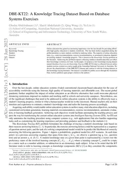 DBE-KT22: A Knowledge Tracing Dataset Based on Online Student Evaluation