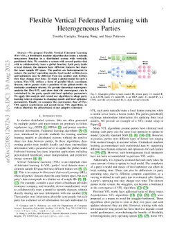 Flexible Vertical Federated Learning with Heterogeneous Parties
