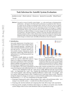 Task Selection for AutoML System Evaluation
