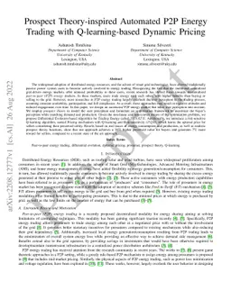 Prospect Theory-inspired Automated P2P Energy Trading with
  Q-learning-based Dynamic Pricing