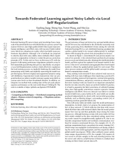 Towards Federated Learning against Noisy Labels via Local
  Self-Regularization