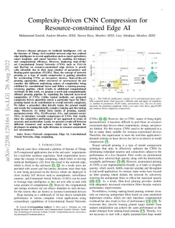 Complexity-Driven CNN Compression for Resource-constrained Edge AI