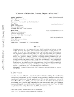 Mixtures of Gaussian Process Experts with SMC$^2$