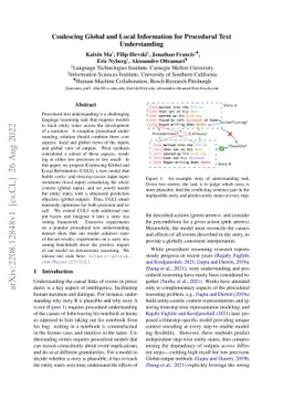 Coalescing Global and Local Information for Procedural Text
  Understanding