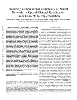 Reducing Computational Complexity of Neural Networks in Optical Channel
  Equalization: From Concepts to Implementation