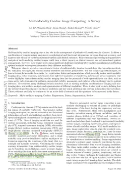 Multi-Modality Cardiac Image Computing: A Survey
