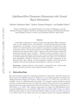 Likelihood-Free Parameter Estimation with Neural Bayes Estimators