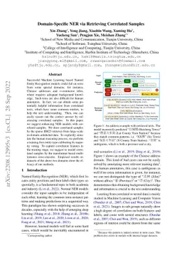 Domain-Specific NER via Retrieving Correlated Samples