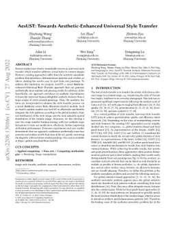 AesUST: Towards Aesthetic-Enhanced Universal Style Transfer