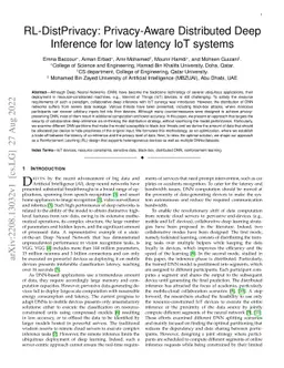 RL-DistPrivacy: Privacy-Aware Distributed Deep Inference for low latency
  IoT systems