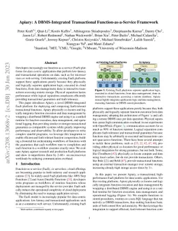 Apiary: A DBMS-Integrated Transactional Function-as-a-Service Framework