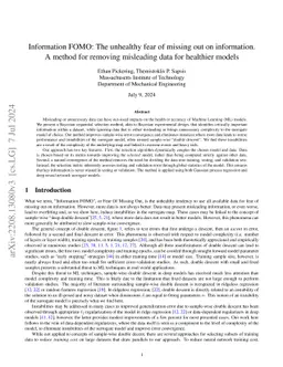Information FOMO: The unhealthy fear of missing out on information. A
  method for removing misleading data for healthier models