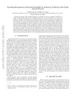 Learning Heterogeneous Interaction Strengths by Trajectory Prediction
  with Graph Neural Network